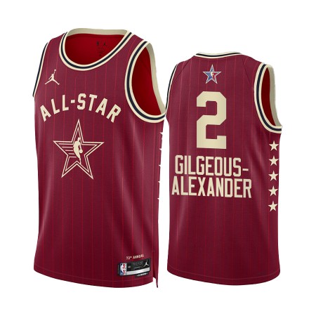 Canotte Uomo All-Star 2024 Western Conference Shai Gilgeous-Alexander Rosso Swingman